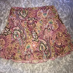 👗NWOT- pretty paisley sparkle skirt!-M